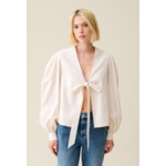 Blouse col V à nouer