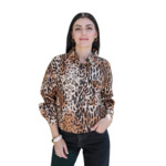 Chemise lin Florantine LEOPARD