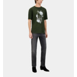 T-Shirt Manches Courtes Avec Print Skull Flowers Homme