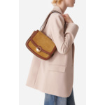 Grand Sac À Rabat Romy En Suede Et Cuir Lisse