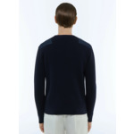 Pull côtelé en laine et coton