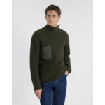 Pull Erwann en laine kaki