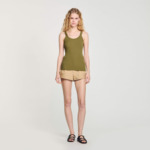 Débardeur en maille côtelée