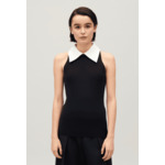 Débardeur col chemise marine