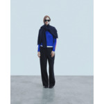 Pull Col Rond Bandes Manches Multicolore