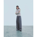 Pull Col Montant Bandes Manches Multicolores Léger