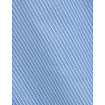 Chemise col figaret en popeline rayée bleu