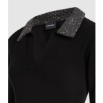 BOUCLE DETAIL KNIT DRESS