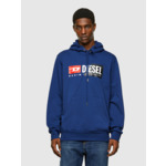 Sweat-shirt à capuche en coton avec logo divisé