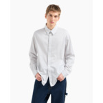 Chemise à rayures blanches décapotables