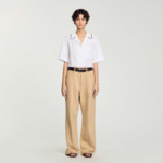 Chemise à col en crochet