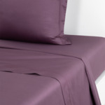 Yves Delorme - Drap plat en satin marron, Triomphe