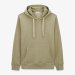 Sweat à capuche avec cordons vert kaki clair