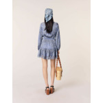 Robe courte fluide imprimée