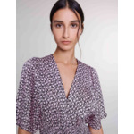 Robe longue satinée imprimée