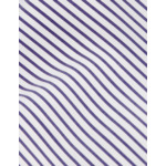 Chemise voyage col italien en popeline rayée marine