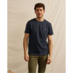 T-shirt col rond bleu marine