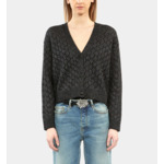 Cardigan Boutonne A Torsades Femme