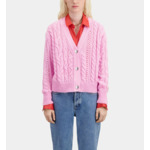 Cardigan Boutonne A Torsades Femme