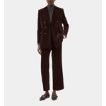 Veste Tailleur En Velours Côtelé Marron Femme