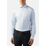 Chemise Bleue Pin Point En Coton Slim Fit