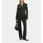 Chemise En Soie Imprimée Papillons Femme