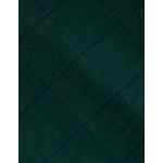 Chemise auguste col français en flanelle de coton à carreaux vert