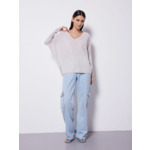 Pull poncho cachemire Faustine WHITE CHINE