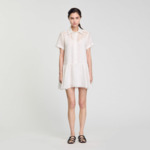 Robe courte à détails dentelle