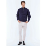 Pull col camionneur en jersey de coton