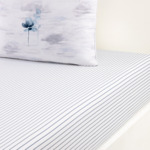 Lacoste - Drap housse en satin de coton lavé gris, L Shadow