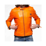 Blouson Cuir 24H Trophy Jaune