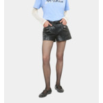 Short En Cuir Noir Femme