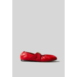 Ballerines cuir cœur doré