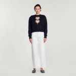 Sweatshirt à cœurs strassés