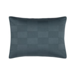 Desforges - Taie d'oreiller en satin de coton gris, Damier