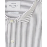 Chemise Ajustée rayée noire