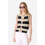 Cardigan Sans Manche Elberta En Coton Et Acrylique