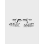 Boutons de manchette corde torsadée argenté