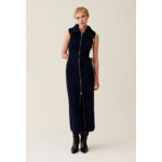 Robe maille zippée col montant