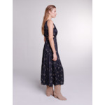 Robe longue brodée à sequins
