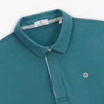 Maillot rugby manches courtes 3 polos dos bleu canard
