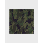 Pochette en soie à motifs camouflage vert