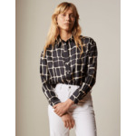 Chemise ambre imprimée noire