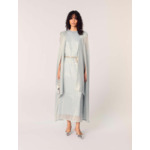 Robe longue à cape en lurex