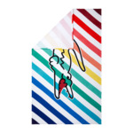 Lacoste - Serviette de plage en velours 450 g/m², L Rainbow