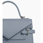 Sac à main double rabat moyen modèle Emilie en cuir signature T