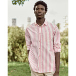 Chemise rouge & crème