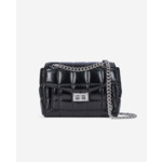 Sac En Cuir Matelassé Noir