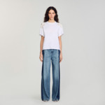 T-shirt à fleurs brodées